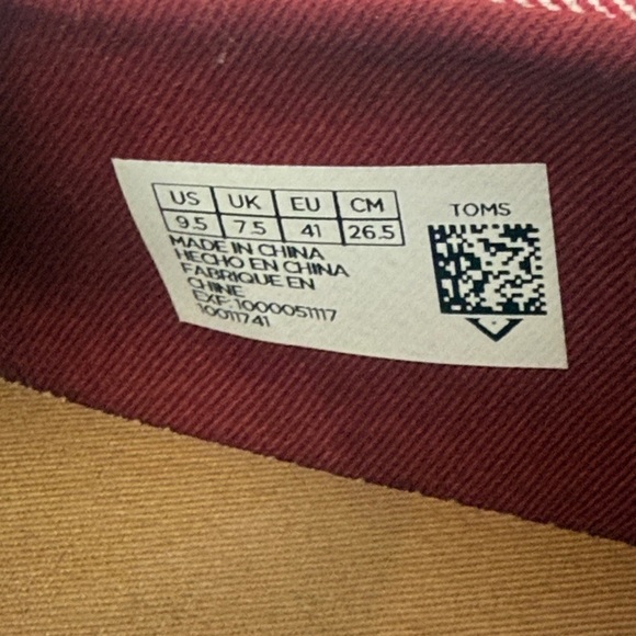 Toms Pink Canvas Slip-On Loafers Size 9.5 - Picture 6 of 8